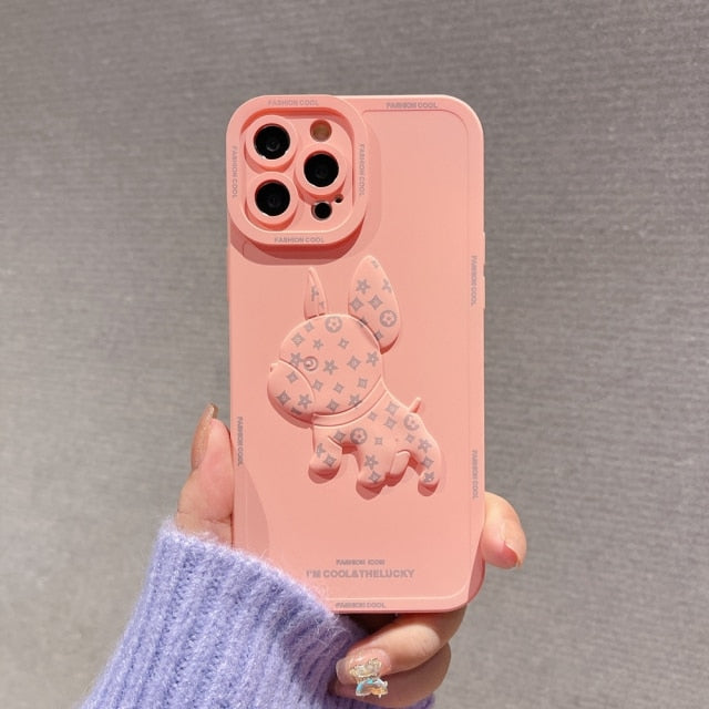 Luxcase™ - Warm : 3d French Bulldog Case For Iphone (wj18) Summer Wear