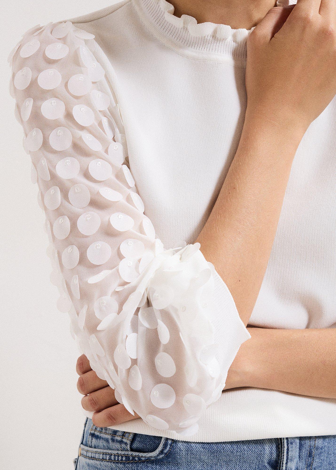 Shelly Woven Sleeve Detail Jumper