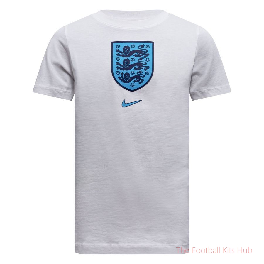 England T-Shirt Crest - White Kids