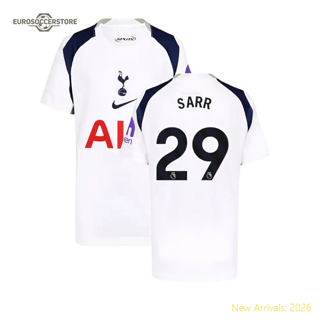 Tottenham Hotspur 2024-25 Home Fan Version For Kids (Sarr Soccer Jersey