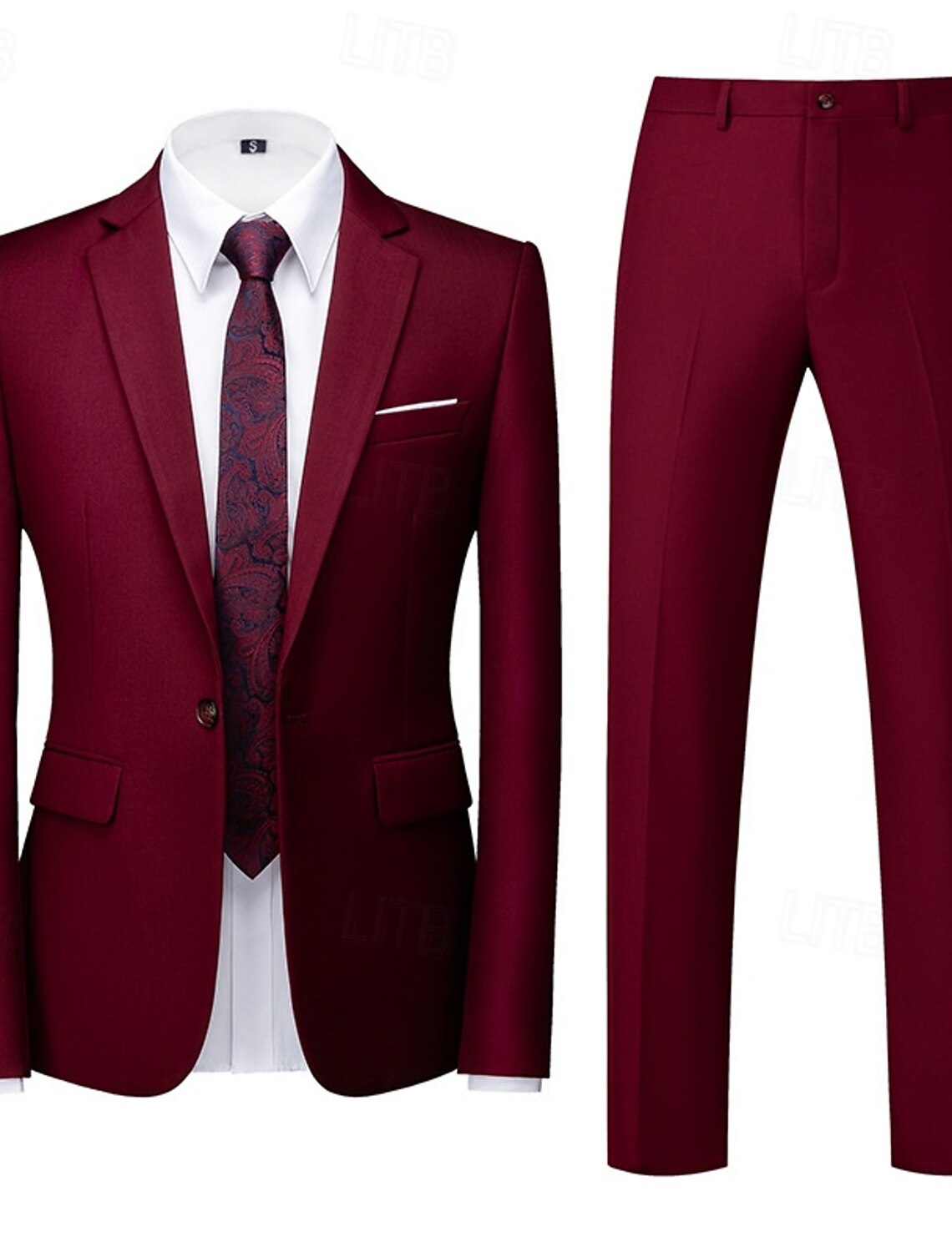 Men's Blazer Suits Business Cocktail Party Wedding 2 Piece Fashion