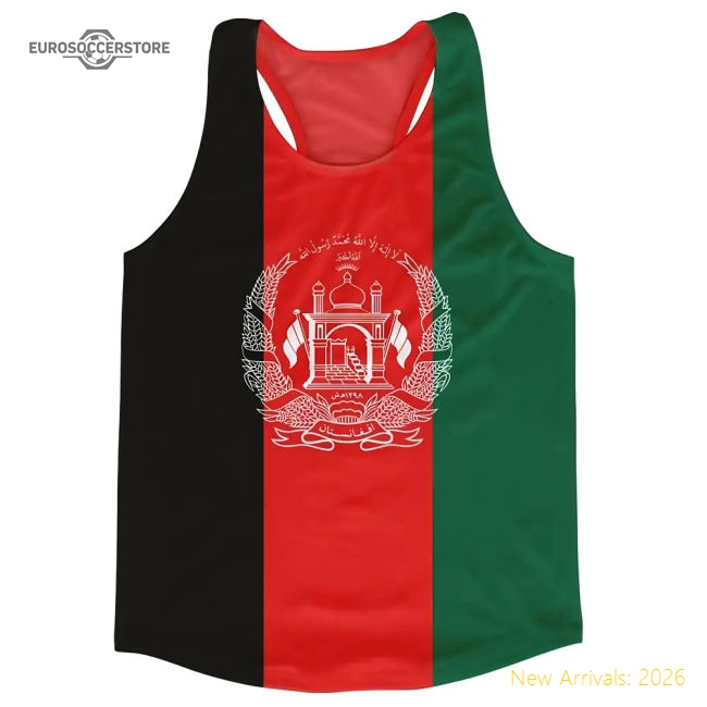 Afghanistan Flag Running Vest - Economical - World Cup Edition