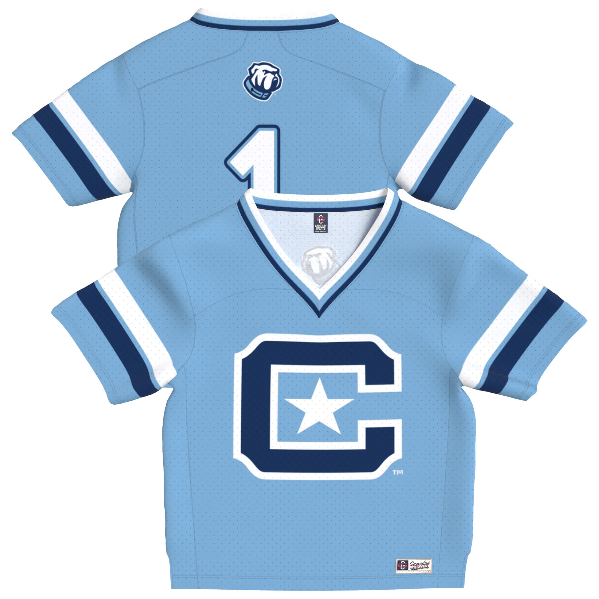 Infant Light Blue Citadel Bulldogs Lightweight Collegiate Football Fashion Jersey