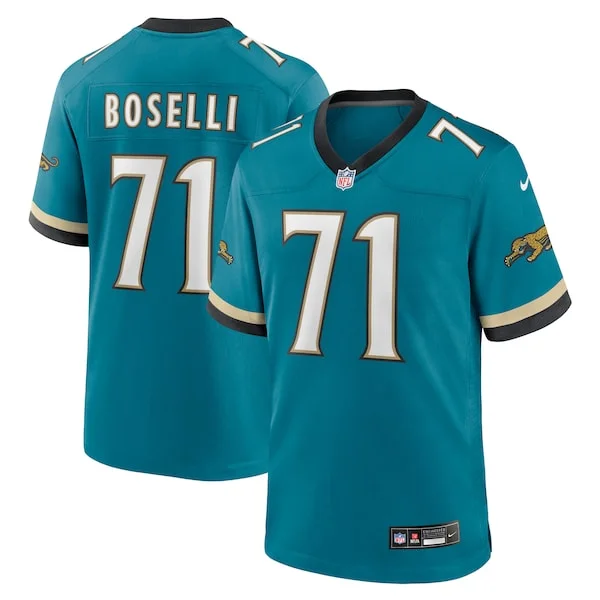 None Tony Boselli Game Jersey - Teal | NFL Player Jersey | NFL Footbal