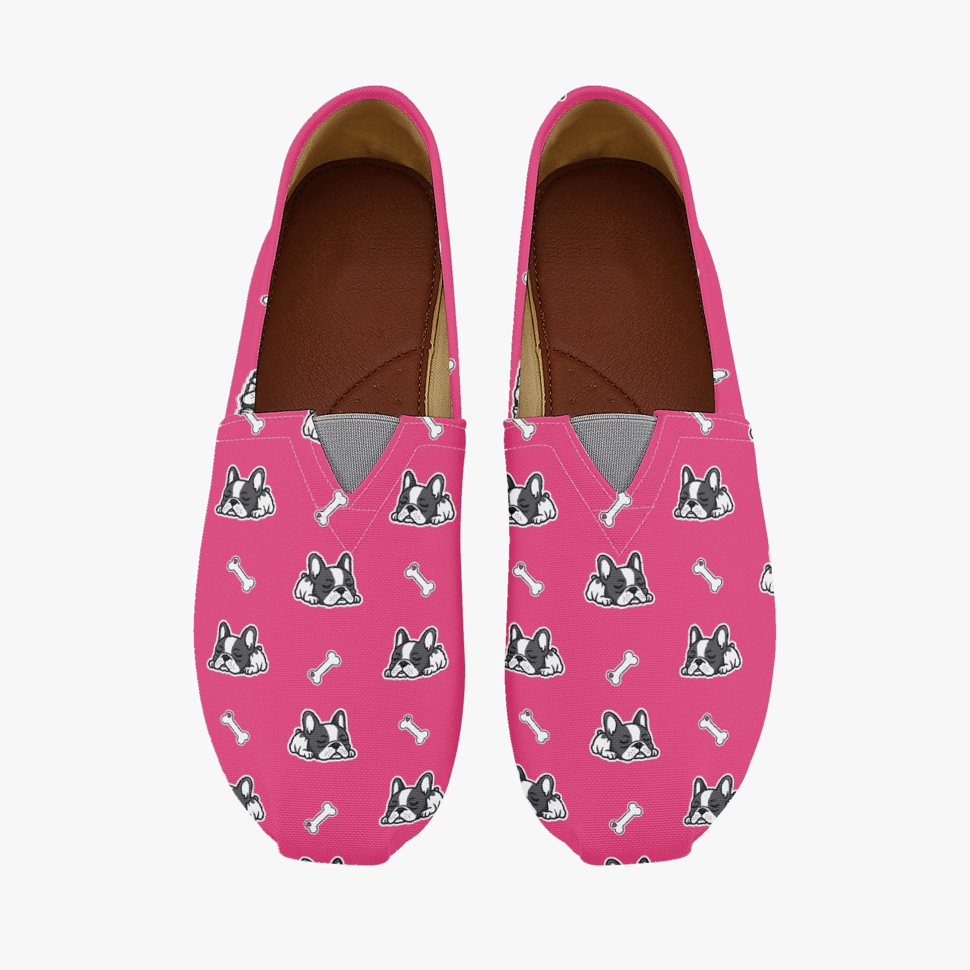 French Bulldog Agouti Casual Canvas Shoes Non-Slip Paw Protection