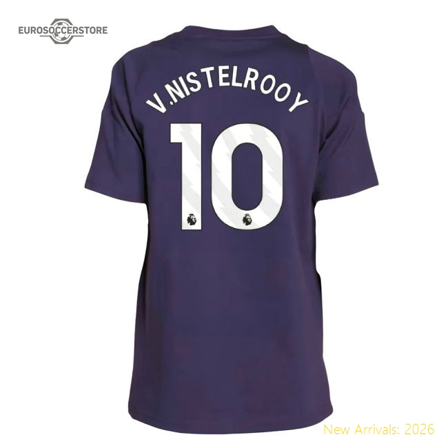 2025-2026 Man Utd Training Tee (Aurora Plum) - Kids (V.Nistelrooy 10)