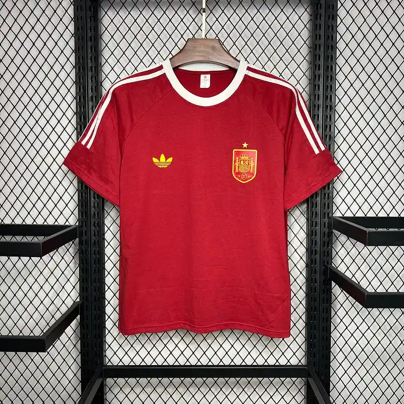 Spain Euro Retro Style Soccer retro kit