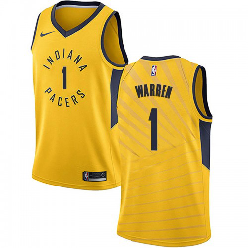 Gold IND Indiana Pacers #1 Nike Professional Jersey Game Day Wear