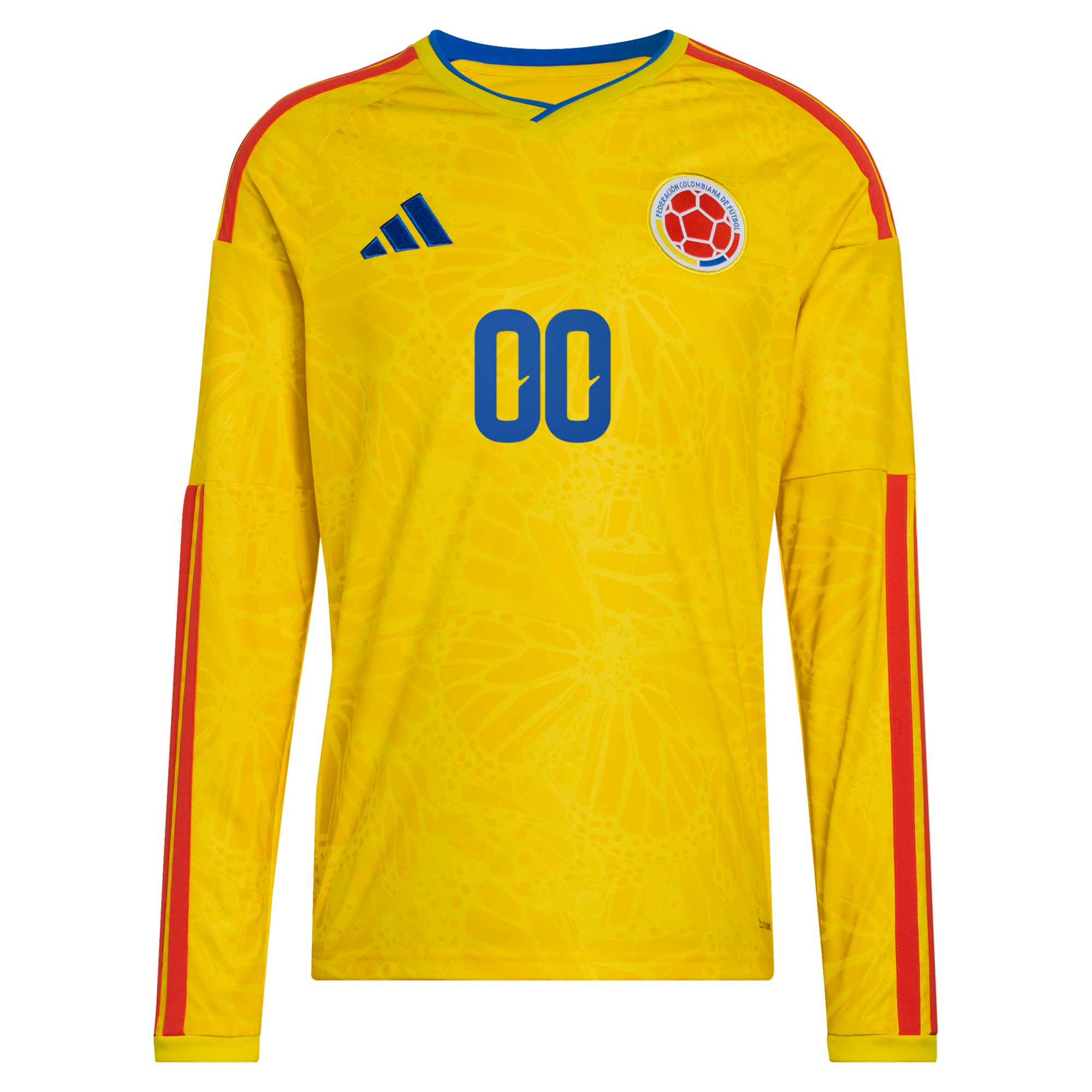 [ESK] Colombia National Team 2026 Home Replica Long Sleeve Custom Jersey - Yellow