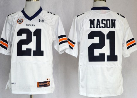 Men's None White 2024 game jersey Tre Mason #21 home jersey Jersey