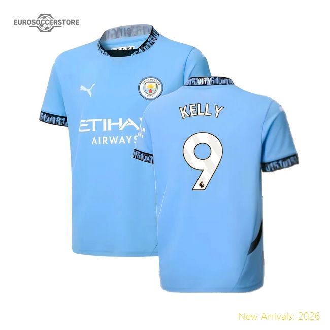 High-Quality 2024-2025 Man City Home Kit Kids Kelly Official 9