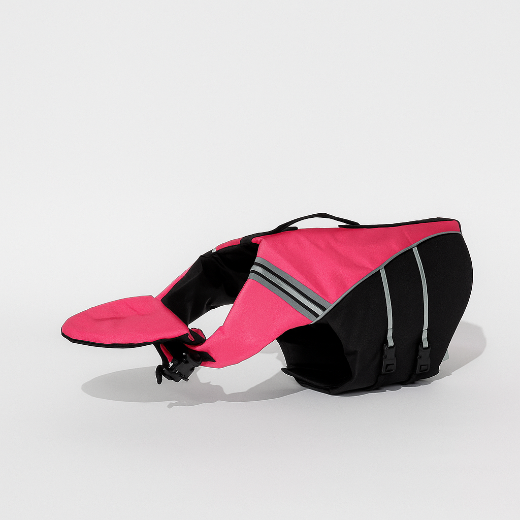 French Bulldog Float Vest – Removable Neck Support Life Jacket with Handle