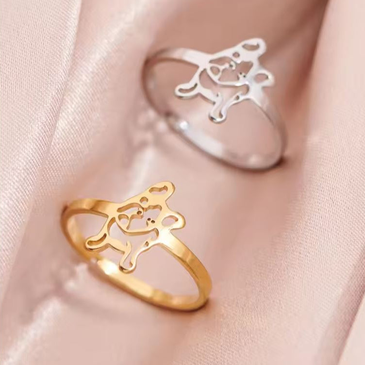 Bulldog Adjustable Ring – Cute, Stylish & One Size Fits All Outdoor Use