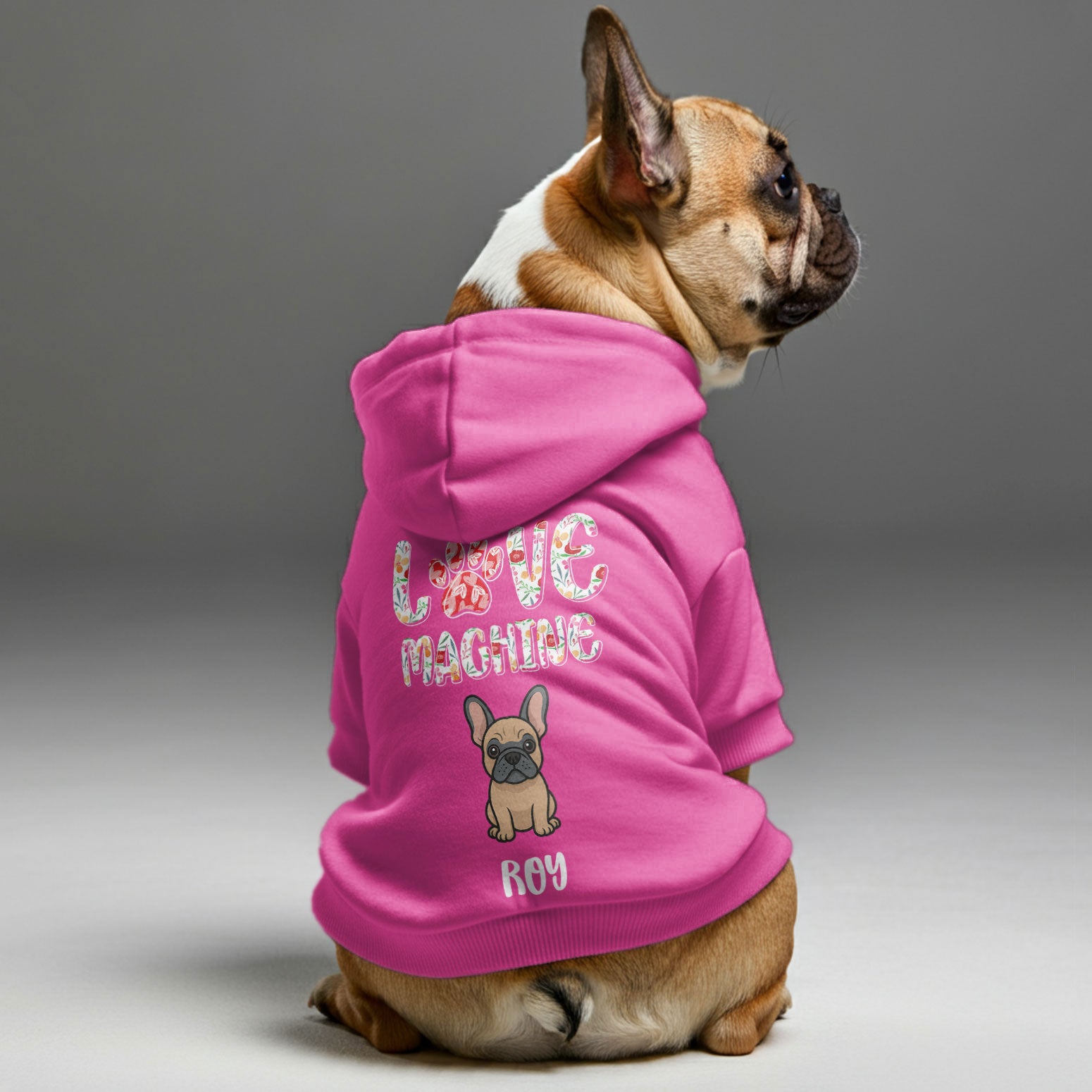 French Bulldog Love Machine Personalized French Bulldog Hoodies With
