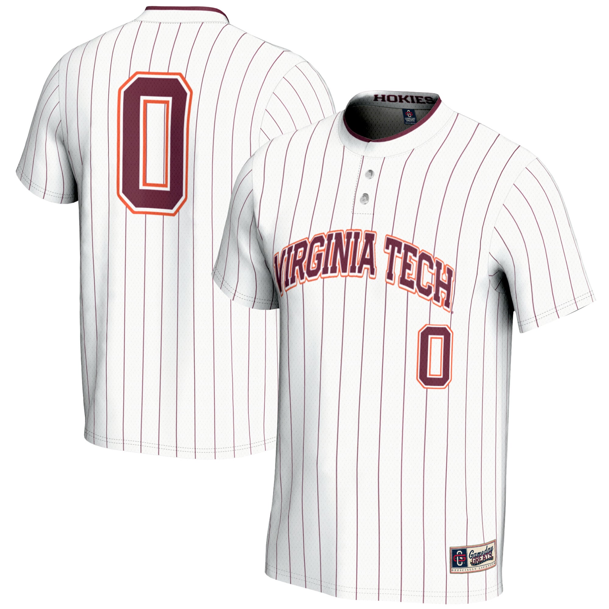 [NJP] Virginia Tech Hokies GameDay Greats Unisex Softball Fashion Jersey - White