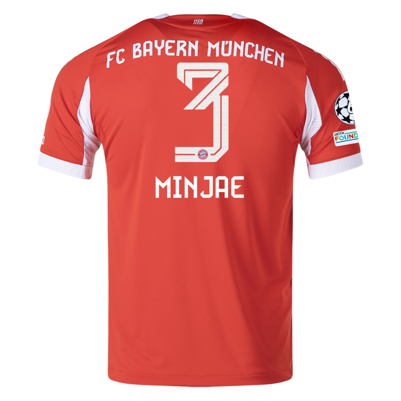 Bayern Munich Minjae 2025-2026 UCL Home Jersey – Authentic Shirt