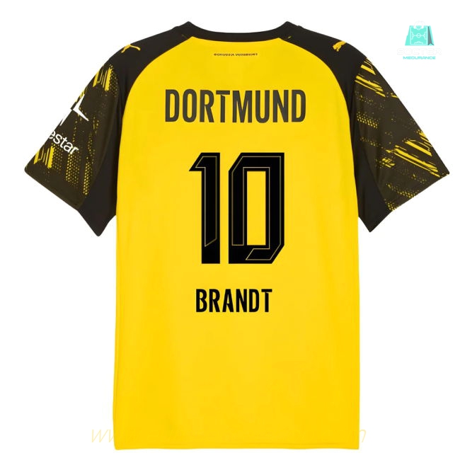 2025-2026 Borussia Dortmund Warm Up Jersey (Yellow) (Brandt 10)