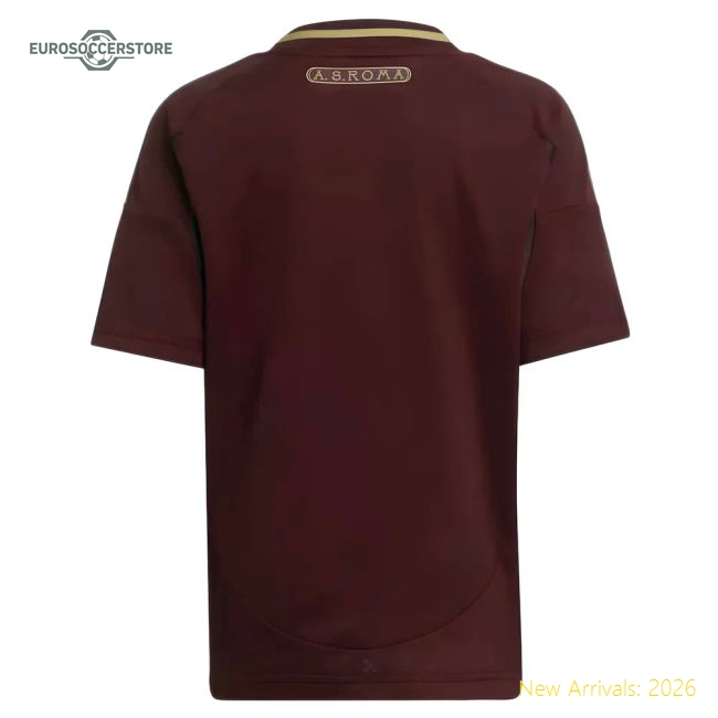 As Roma Children 2024 Home Jersey Shirt Football Fan Apparel