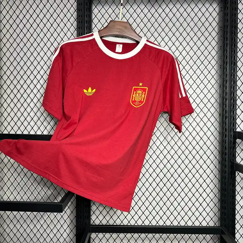 Spain Euro Retro Style Soccer retro kit