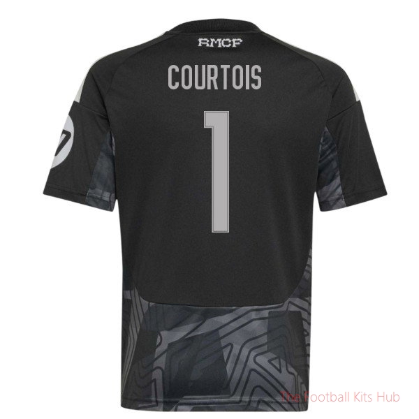 2026-2027 Real Madrid Home Goalkeeper Shirt (Black) - Kids (Courtois 1)