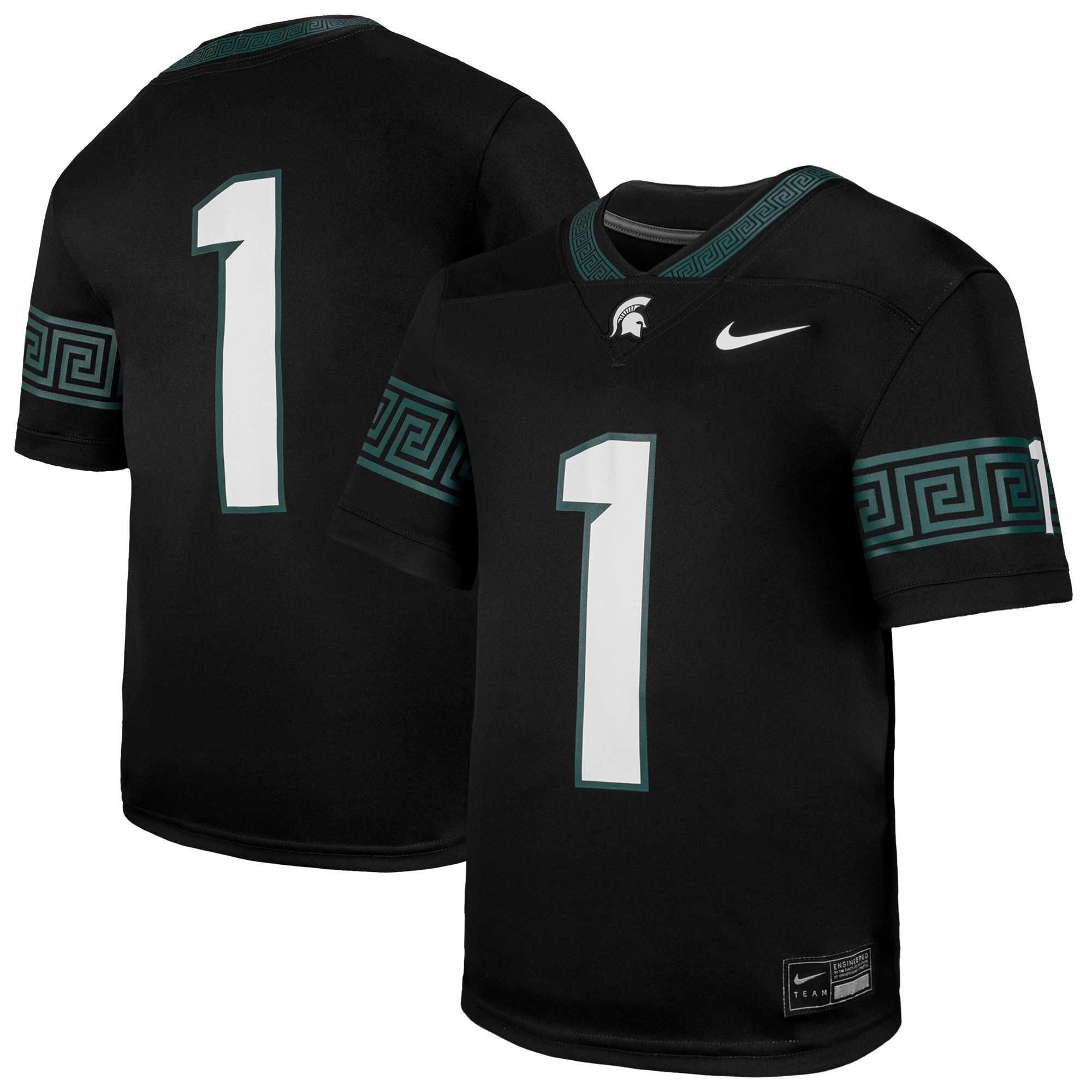 [NJP] Michigan State Spartans Untouchable Replica Game Jersey - Black