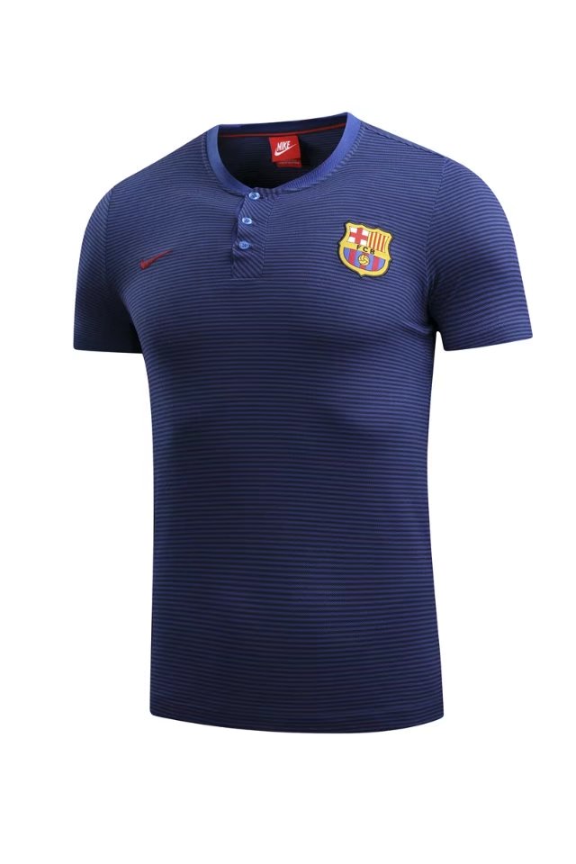 Barcelona 201718 Blue Streak Polo Shirt - Official Replica 11965