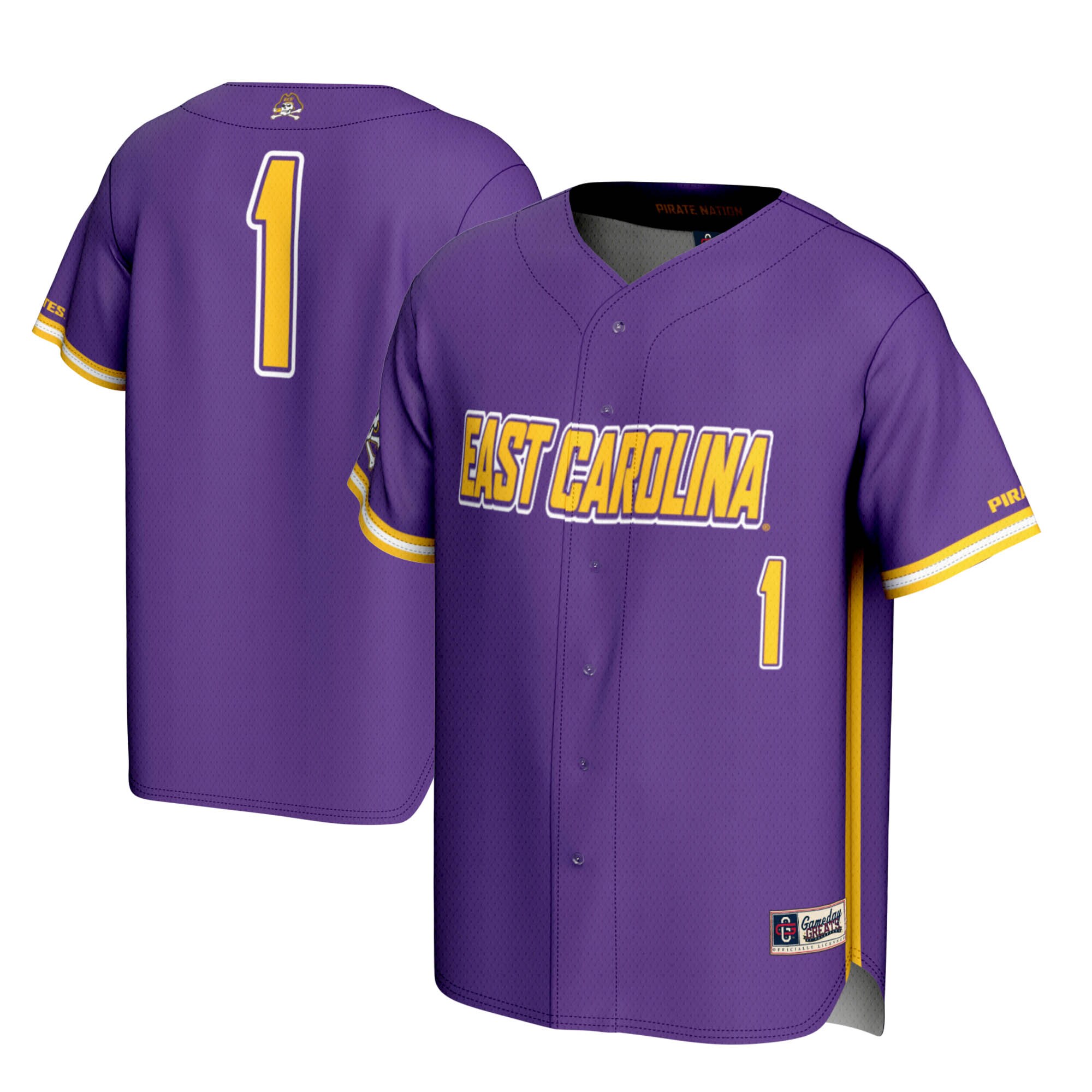 [DDG] ECU Pirates GameDay Greats Lightweight Baseball Jersey - Purple