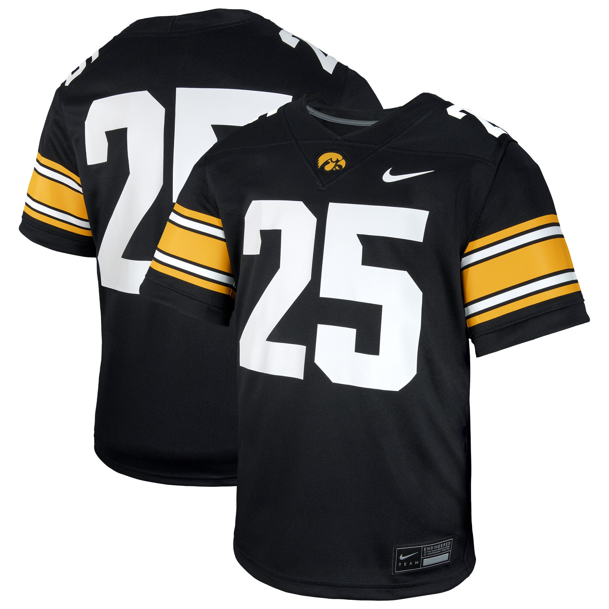 [DDG] Iowa Hawkeyes Youth Untouchable Replica Game Jersey - Black