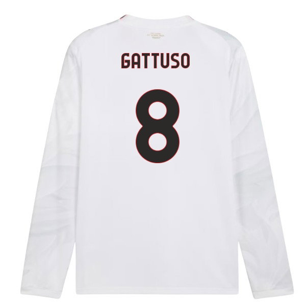 [DDJ] 2026 2027 AC Milan Long Sleeve Shirt Away Uniform (Gattuso 8)