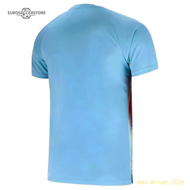 Genuine Match-Day 2025-2026 Lazio Pre Match Shirt (Azure Blue)