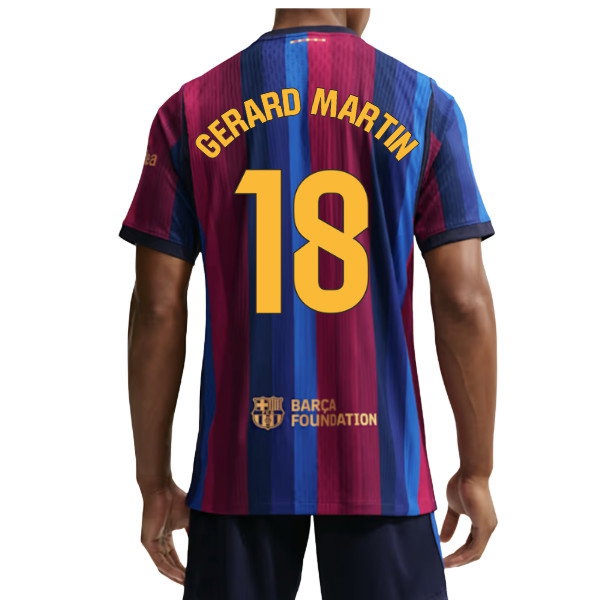 [LLS] 2026-2027 Barcelona Authentic Aero-Fit Match Home Shirt (Gerard Martin 18)