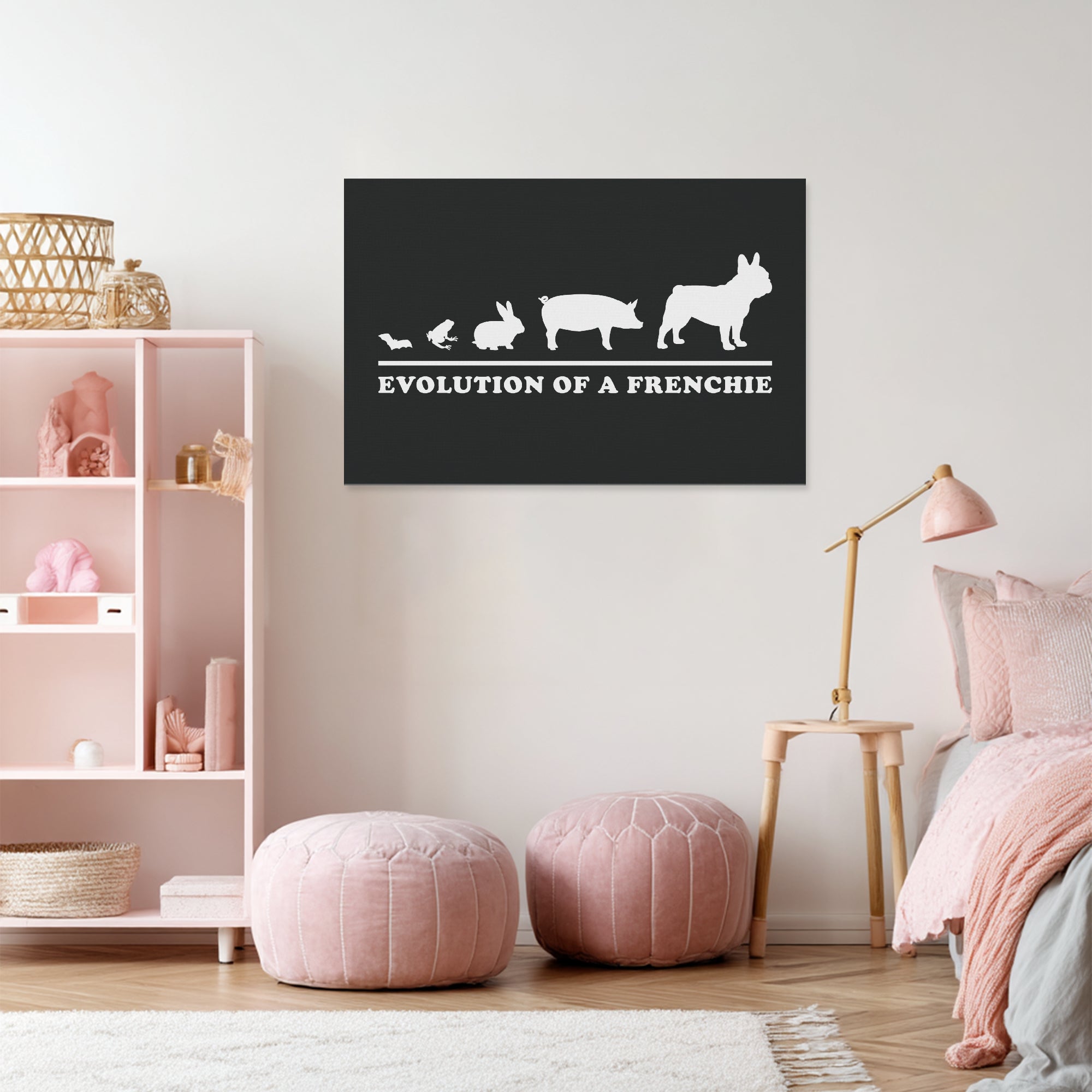 - Casual Adorable Frenchie Canvas Wall Art Outdoor Style | Durable Build