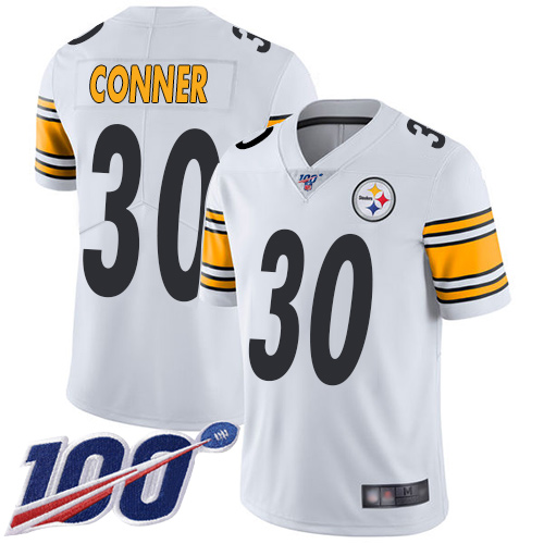Official NFL Pittsburgh Steelers #30 James Conner White Limited Jersey
