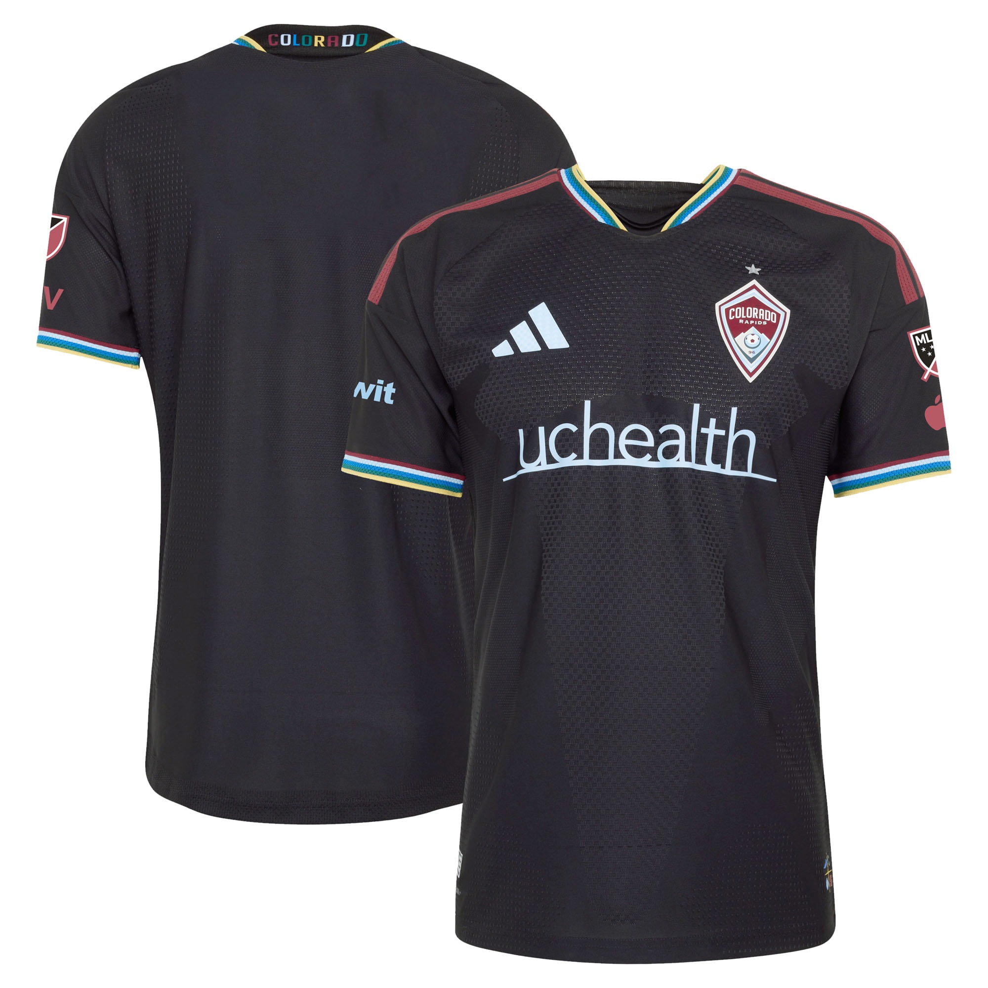 [JED] Women's Colorado Rapids 2026 Colorful Colorado On-Field Authentic Patch Jersey - Black