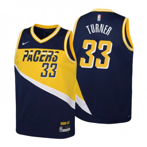 Indiana Indiana Pacers #33 Myles Turner Youth Nike Navy 2021/22 Swingman Jersey ¨C City Edition Youth