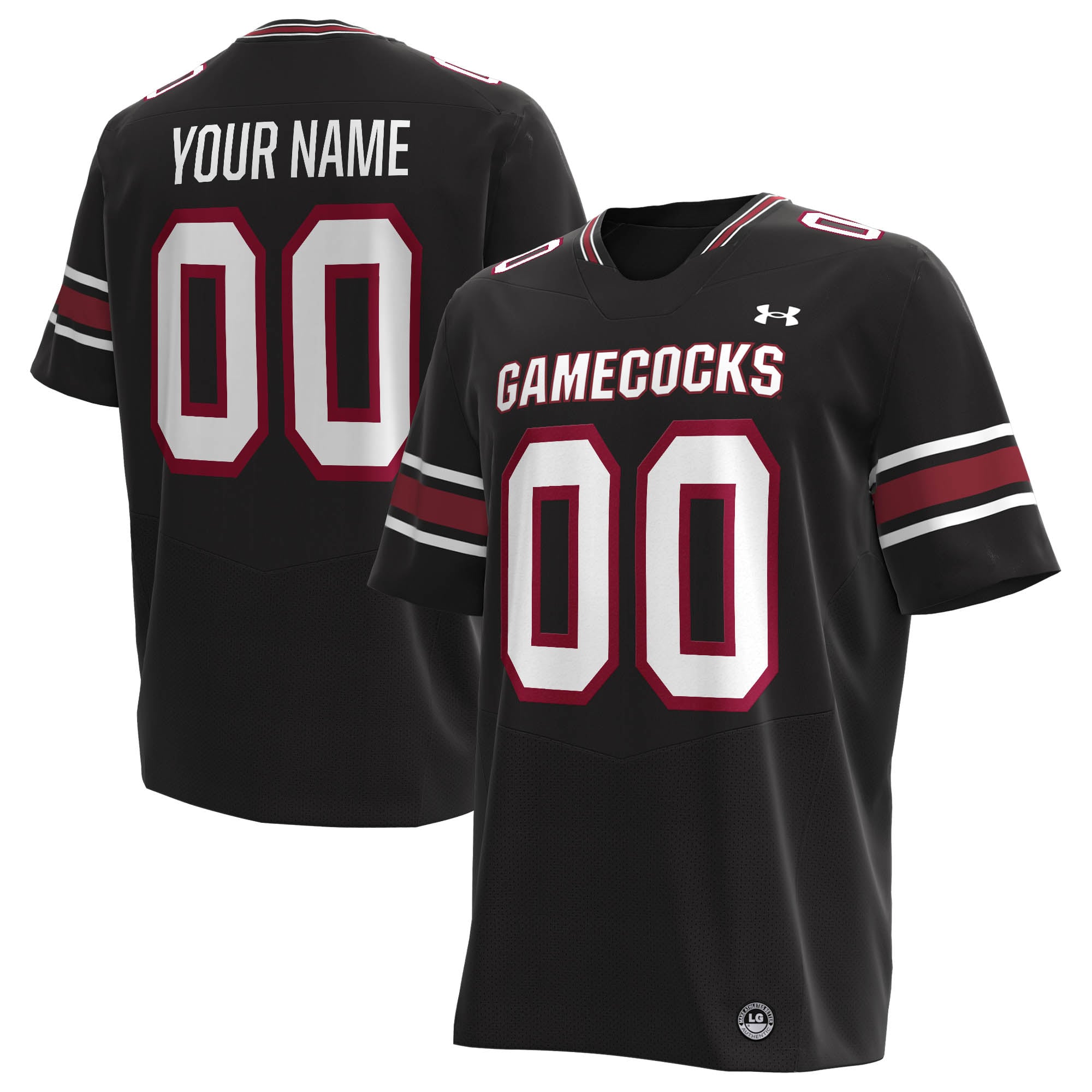South Carolina Gamecocks Under Armour Custom Replica Football Jersey - Black