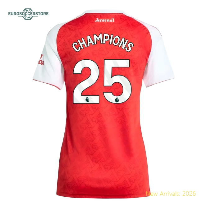 Premium Womens Arsenal Champions Jersey 2025-2026 Lightweight