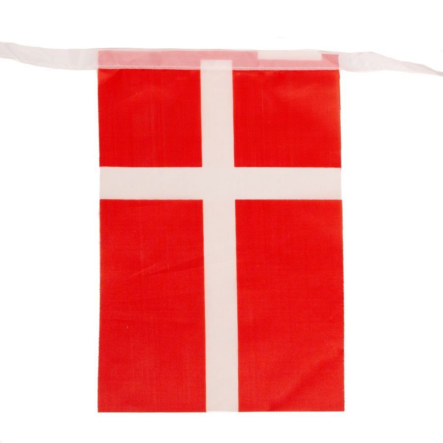 Denmark Flag Garland Red/pure White In Multiple Adult Sizes