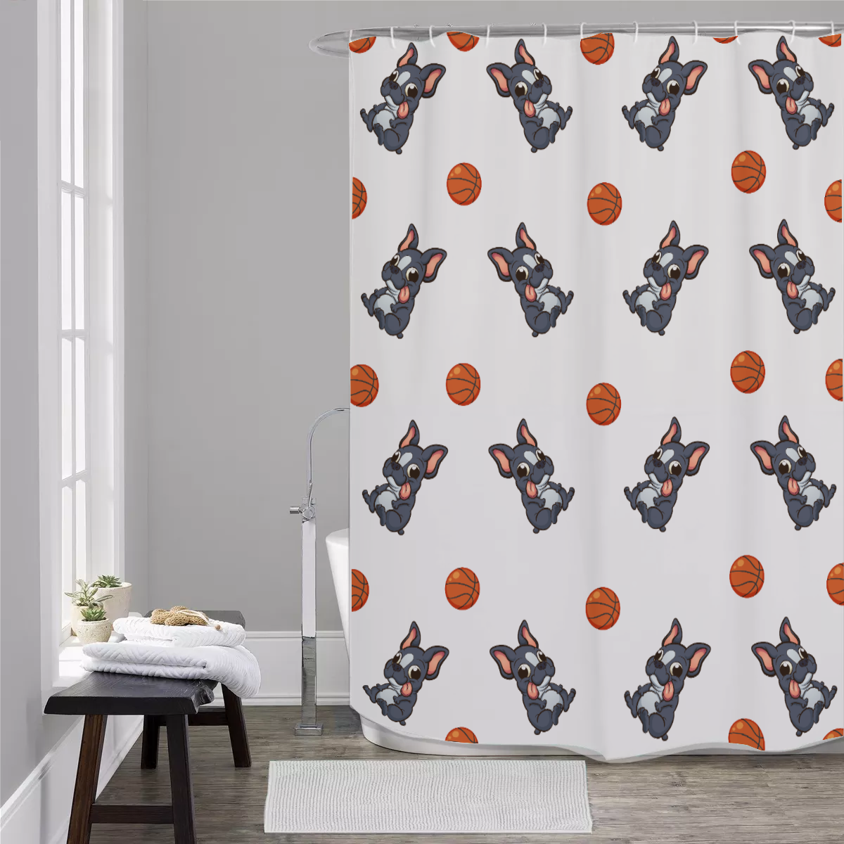 French Bulldog Appollo Shower Curtains Cute Frenchie Essential