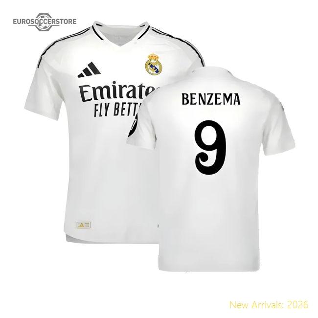 Performance 2024-2025 Real Madrid Authentic Home Shirt (Benzema 9)
