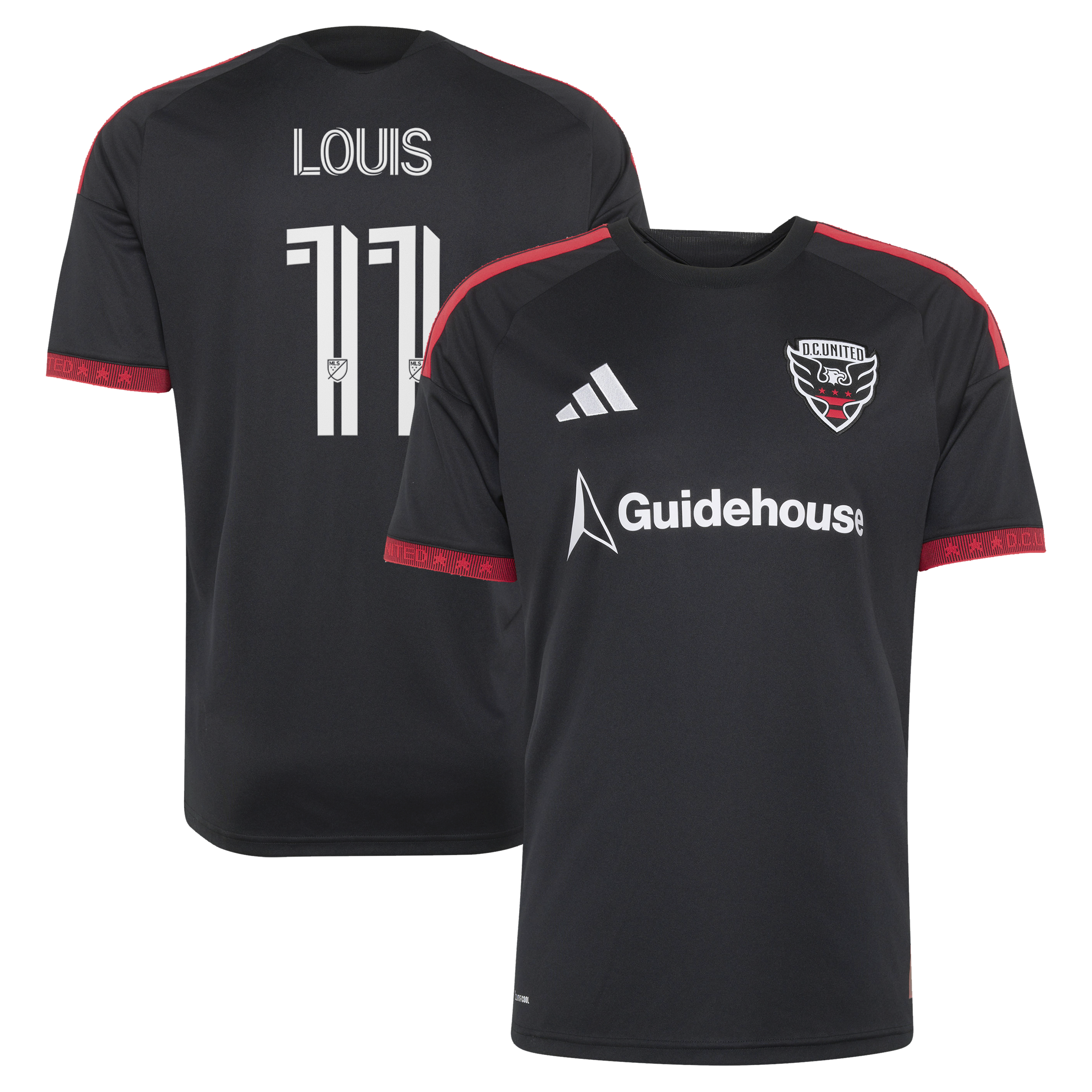[SJH] Louis Munteanu D.C. United 2026 Black-and-Red Kit Replica Jersey - Black
