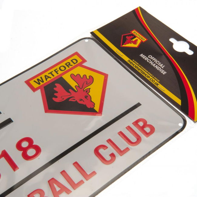 Men's Watford FC White Street Sign