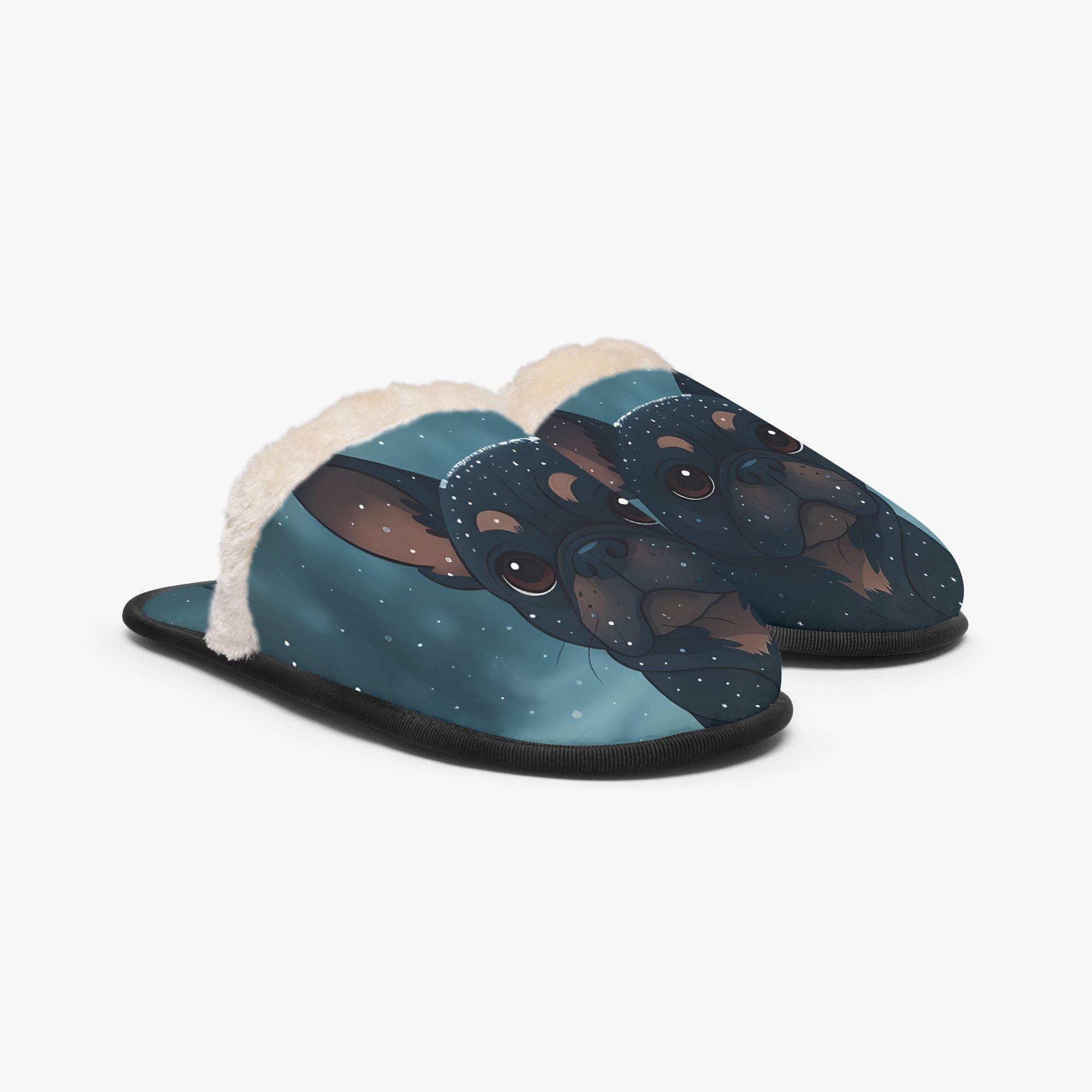 Frenchie Lover Honey - Durable Cozy Winter Slippers Outdoor Style