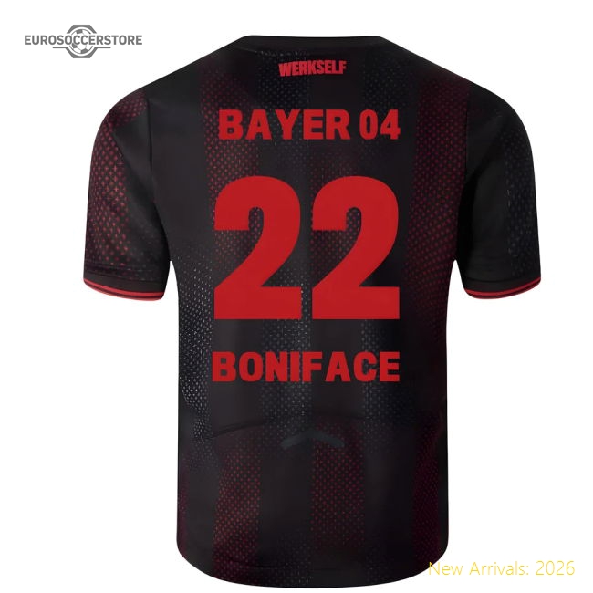 Top-grade 2025-2026 Bayer Leverkusen Main Jersey (kids) (boniface 22)