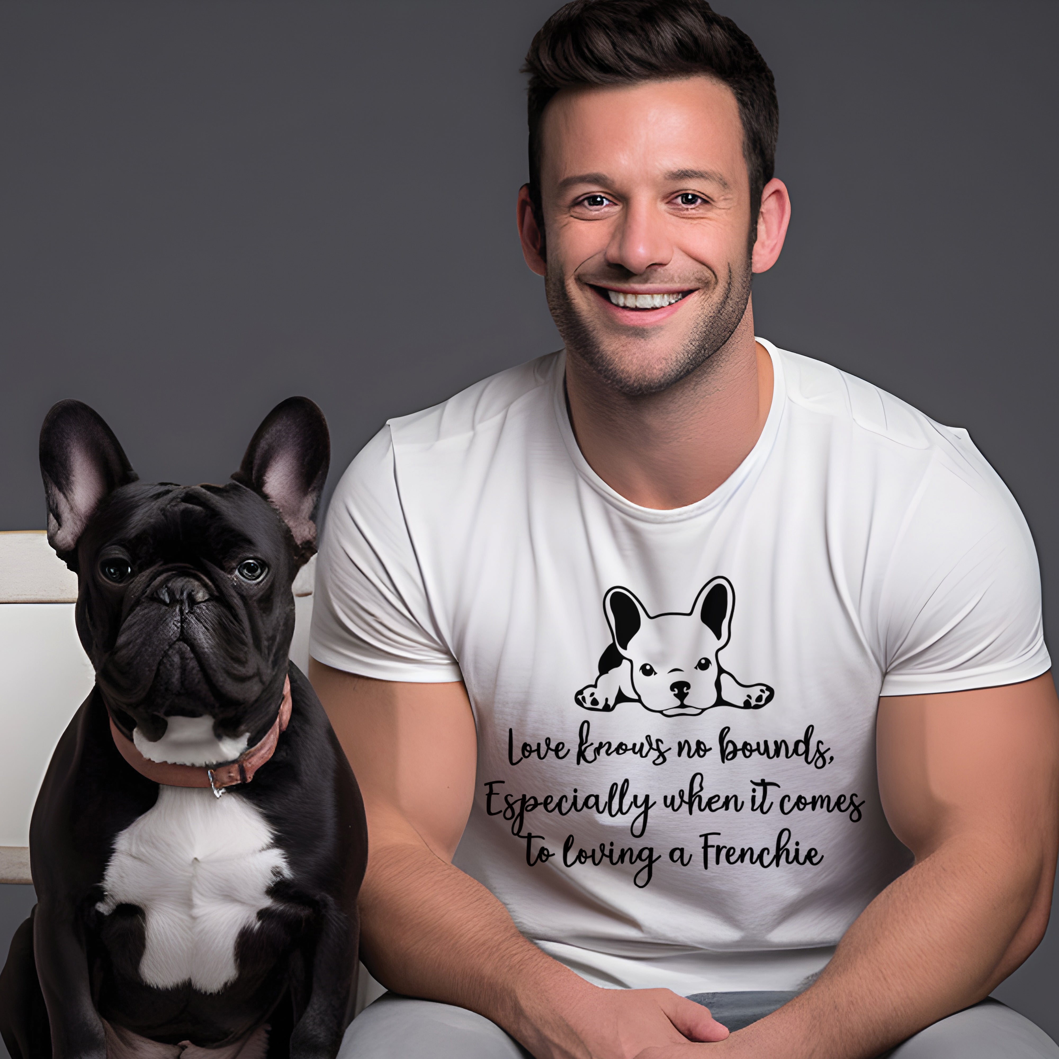 Culture-Inspired Adorable Frenchie - Unisex T-shirt for Home Use Stylish