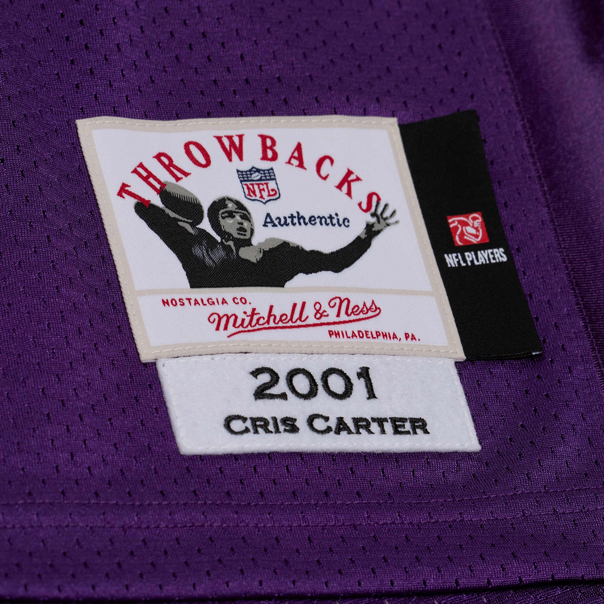 [LK] Cris Carter Minnesota Vikings 2001 Authentic Throwback Jersey - Purple