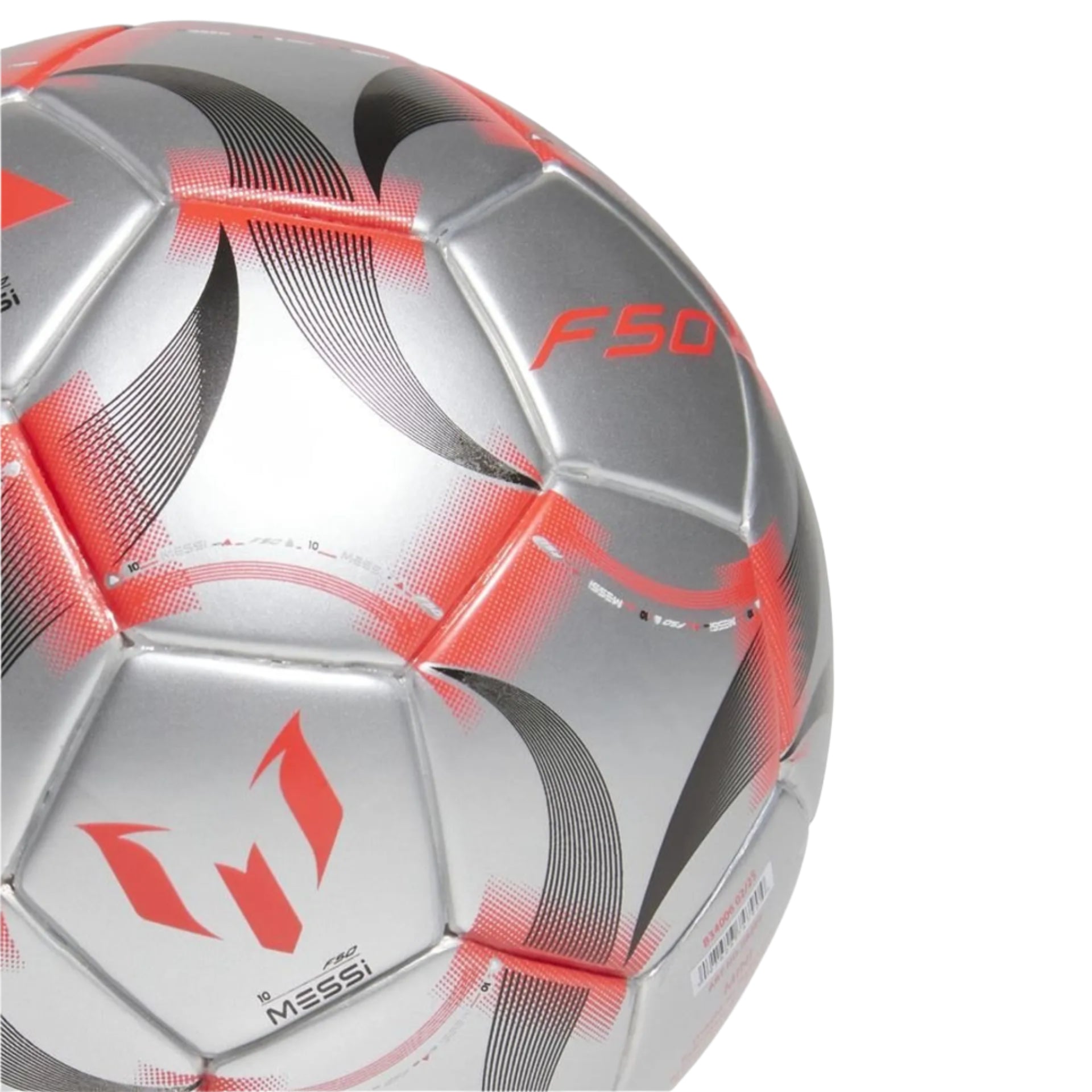 Messi Mini Ball Iron Metallic White Black