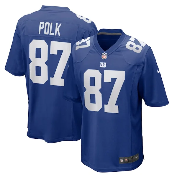 None Makai Polk Game Jersey - Royal | NFL Player Jersey | NFL Football