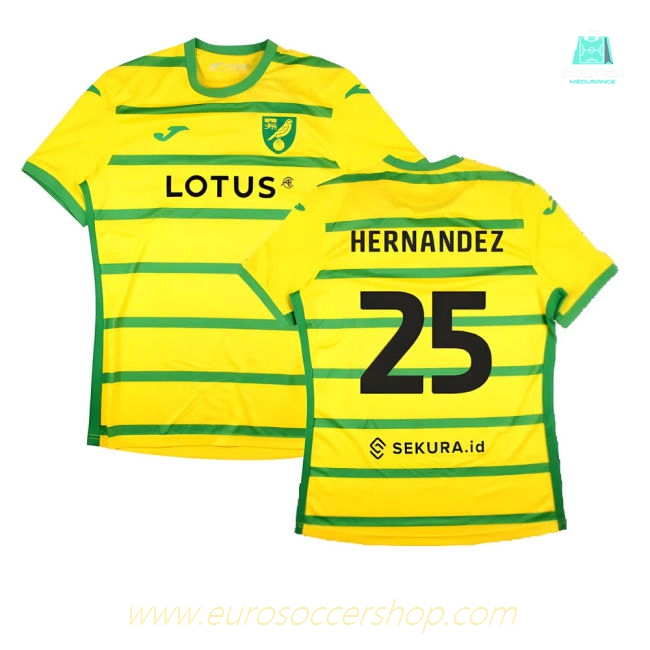 2023-2024 Norwich City Home Shirt (Hernandez 25)