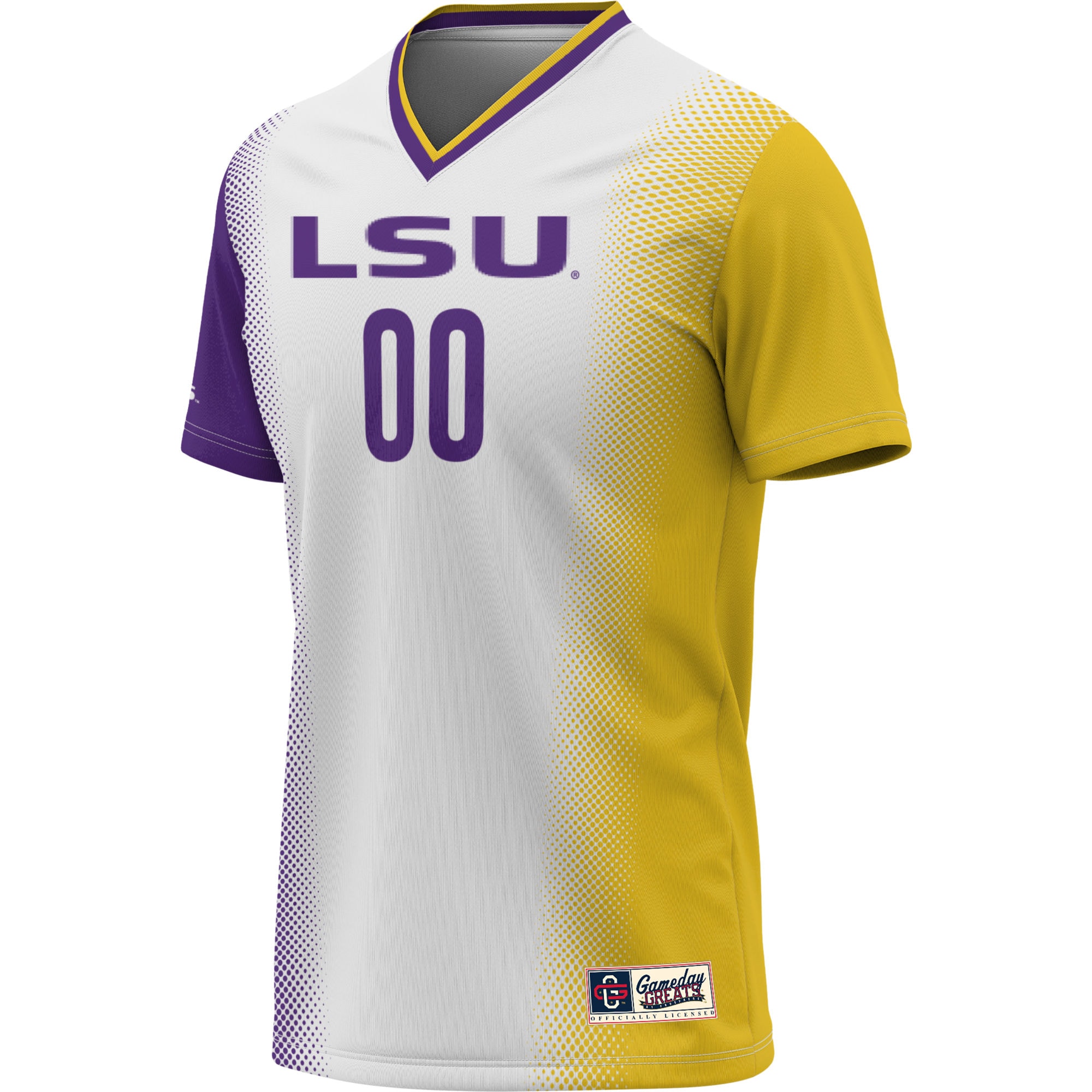 [DDG] LSU Tigers GameDay Greats Youth NIL Pick-A-Player Lightweight Women's Soccer Jersey - White